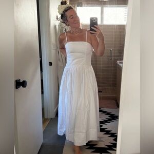 MADEWELL Poplin White Seamed Maxi Dress 2